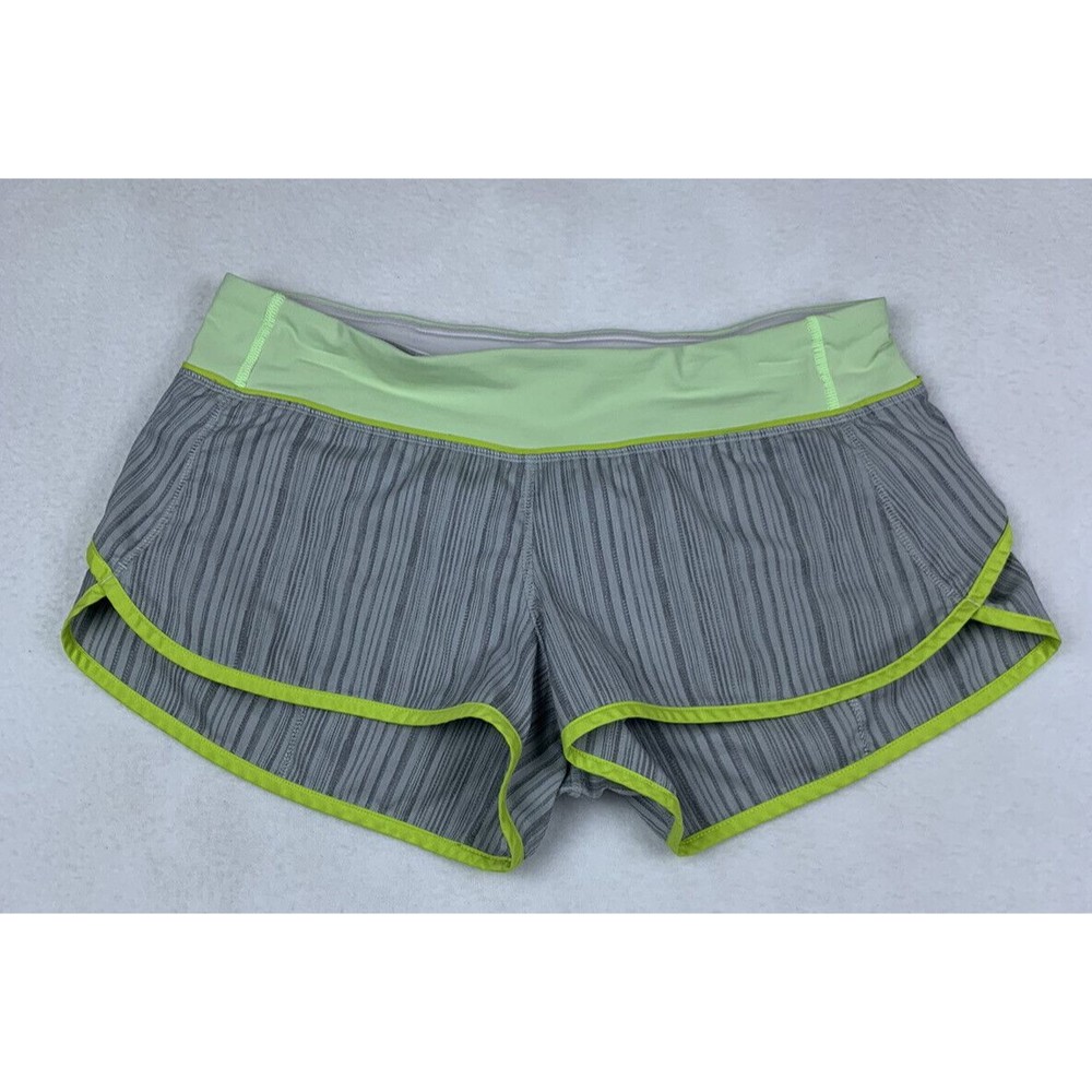 Lululemon Shorts Size 8 Green Gray Running Workout